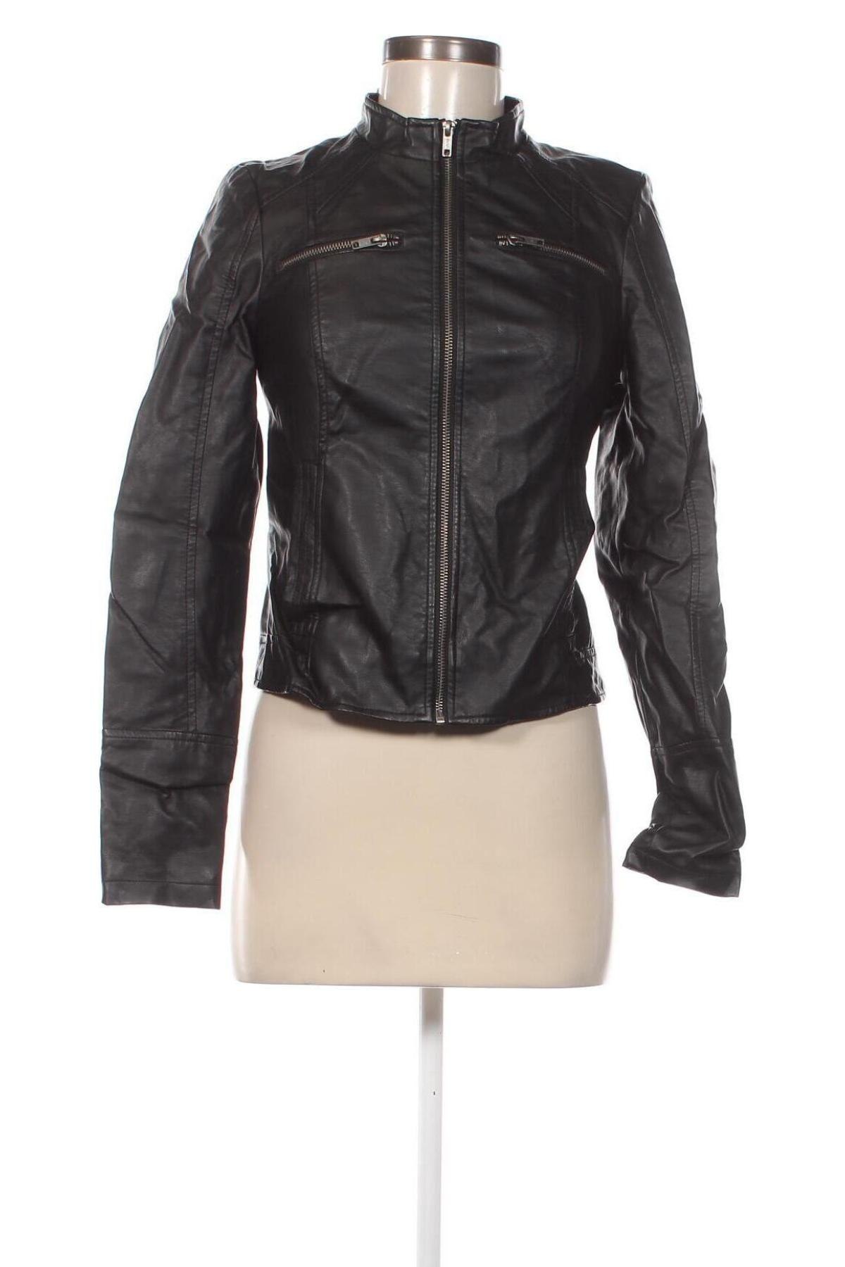 Damen Lederjacke Vero Moda, Größe S, Farbe Schwarz, Preis 15,99 €