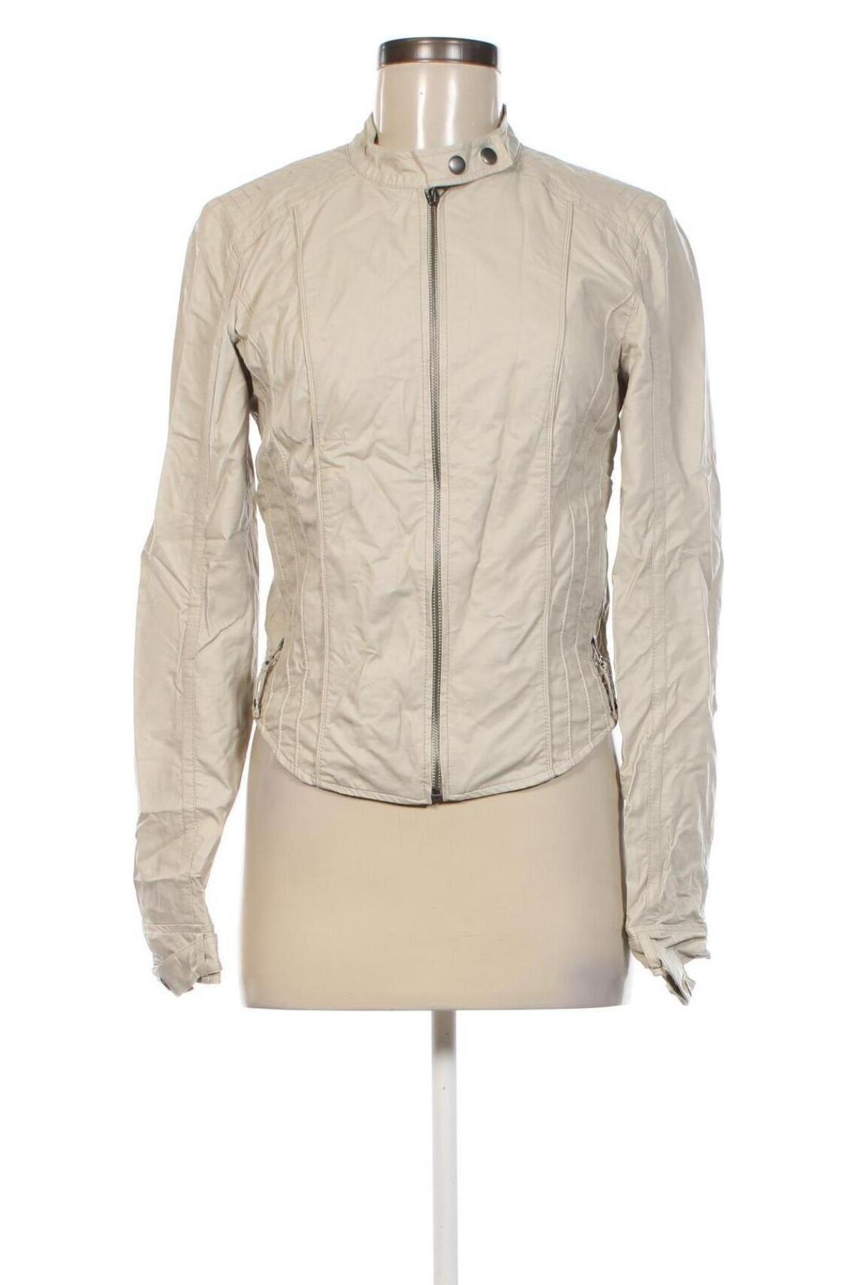 Damen Lederjacke Vero Moda, Größe M, Farbe Beige, Preis 28,79 €