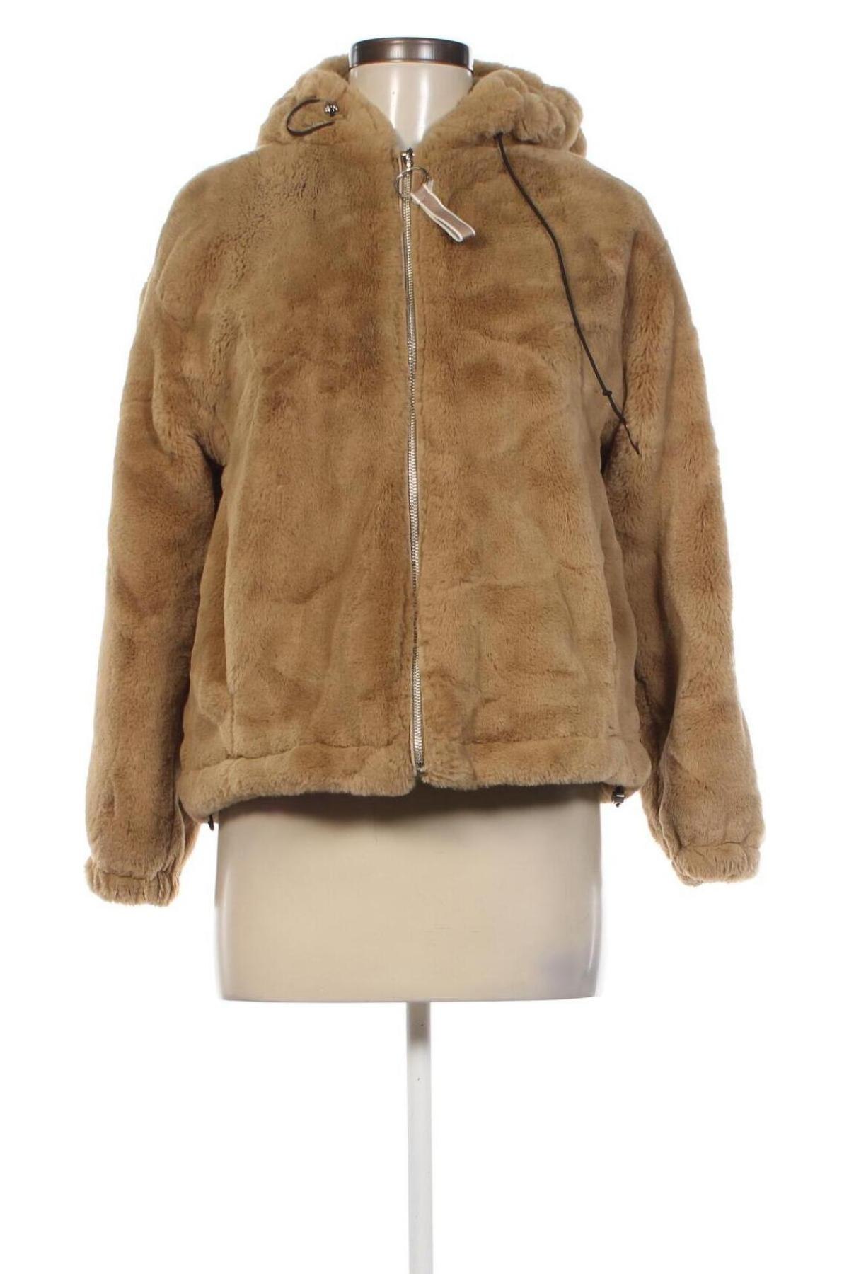 Damenmantel Bershka, Größe XS, Farbe Beige, Preis 33,99 €