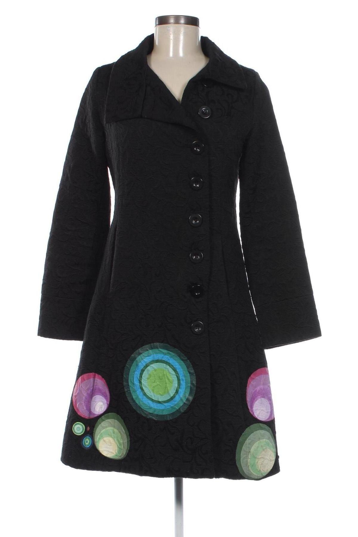 Damenmantel Desigual, Größe M, Farbe Schwarz, Preis € 57,99