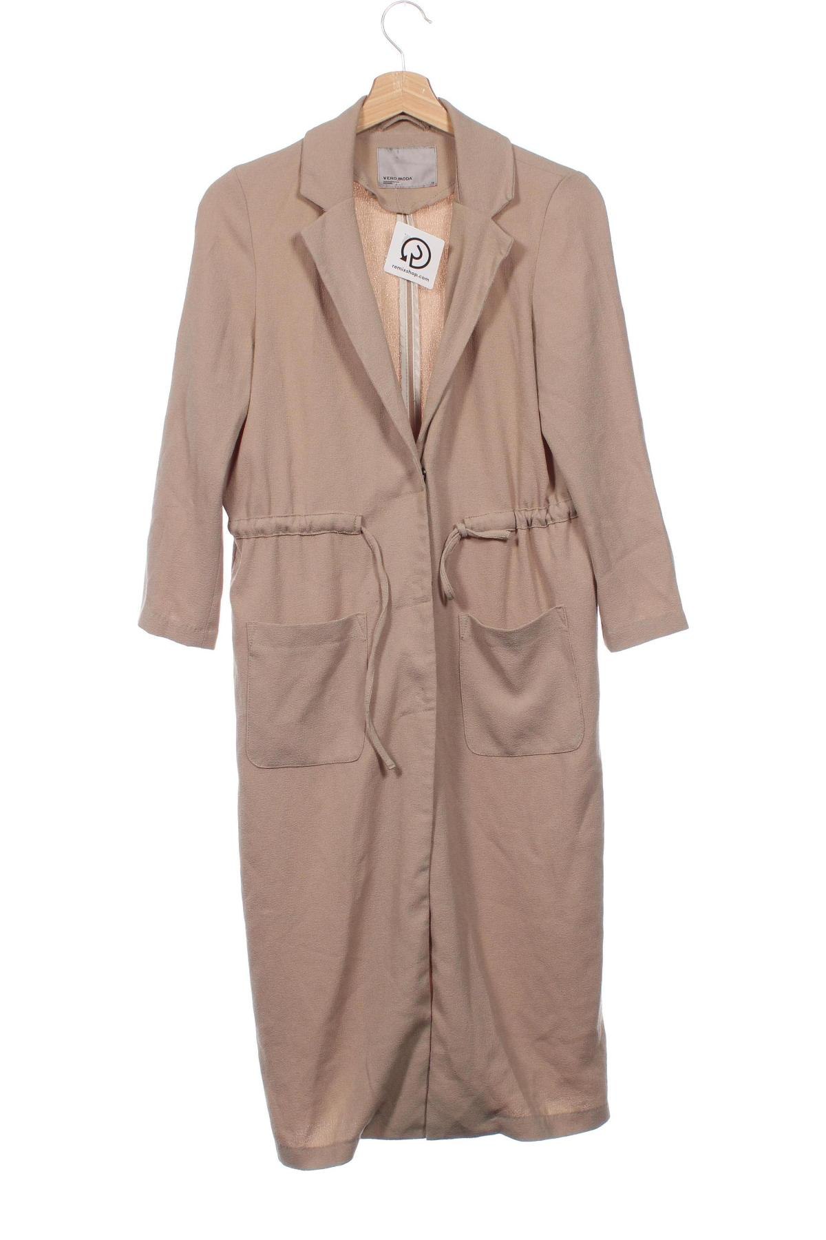 Damenmantel Vero Moda, Größe XS, Farbe Beige, Preis 13,99 €