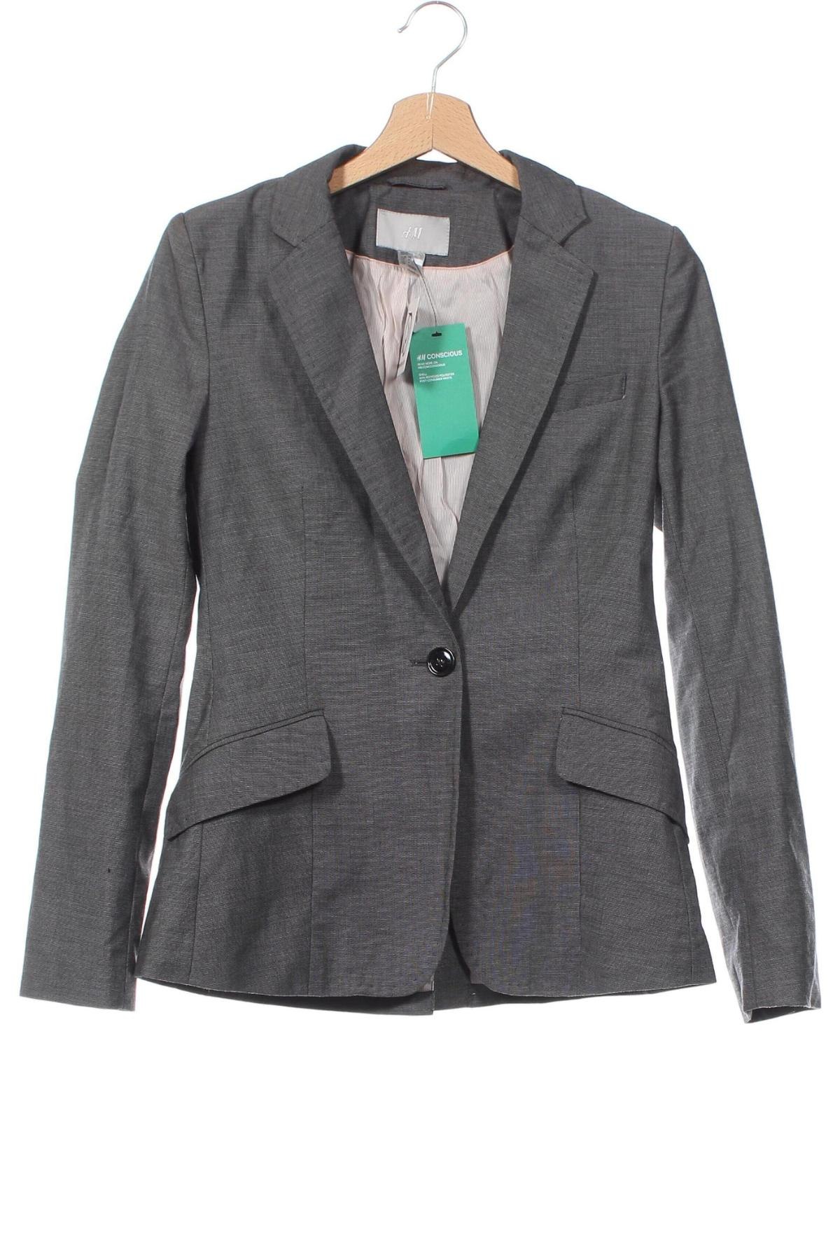 Damen Blazer H&M, Größe XS, Farbe Grau, Preis € 30,08