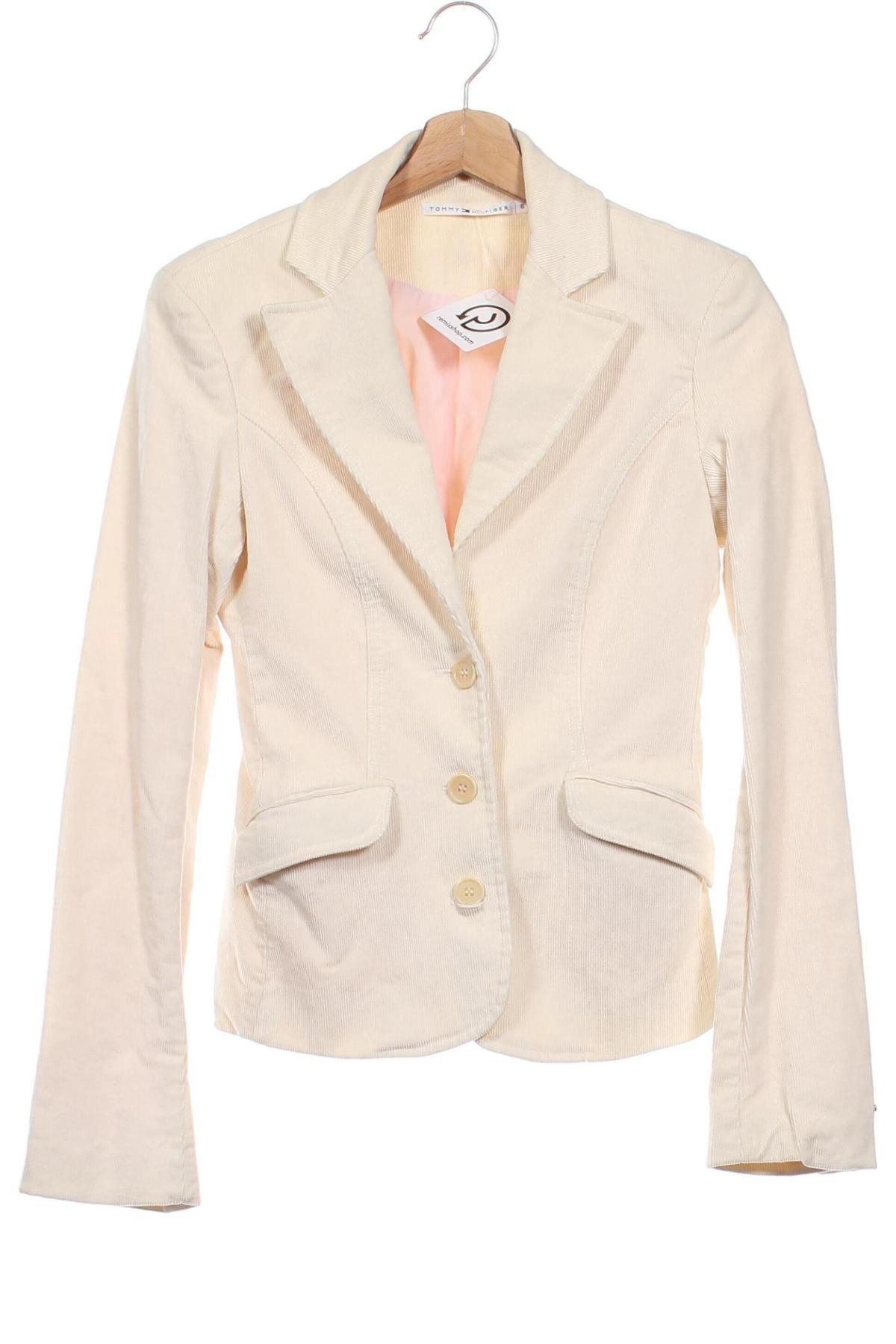 Damen Blazer Tommy Hilfiger, Größe XS, Farbe Ecru, Preis 56,99 €