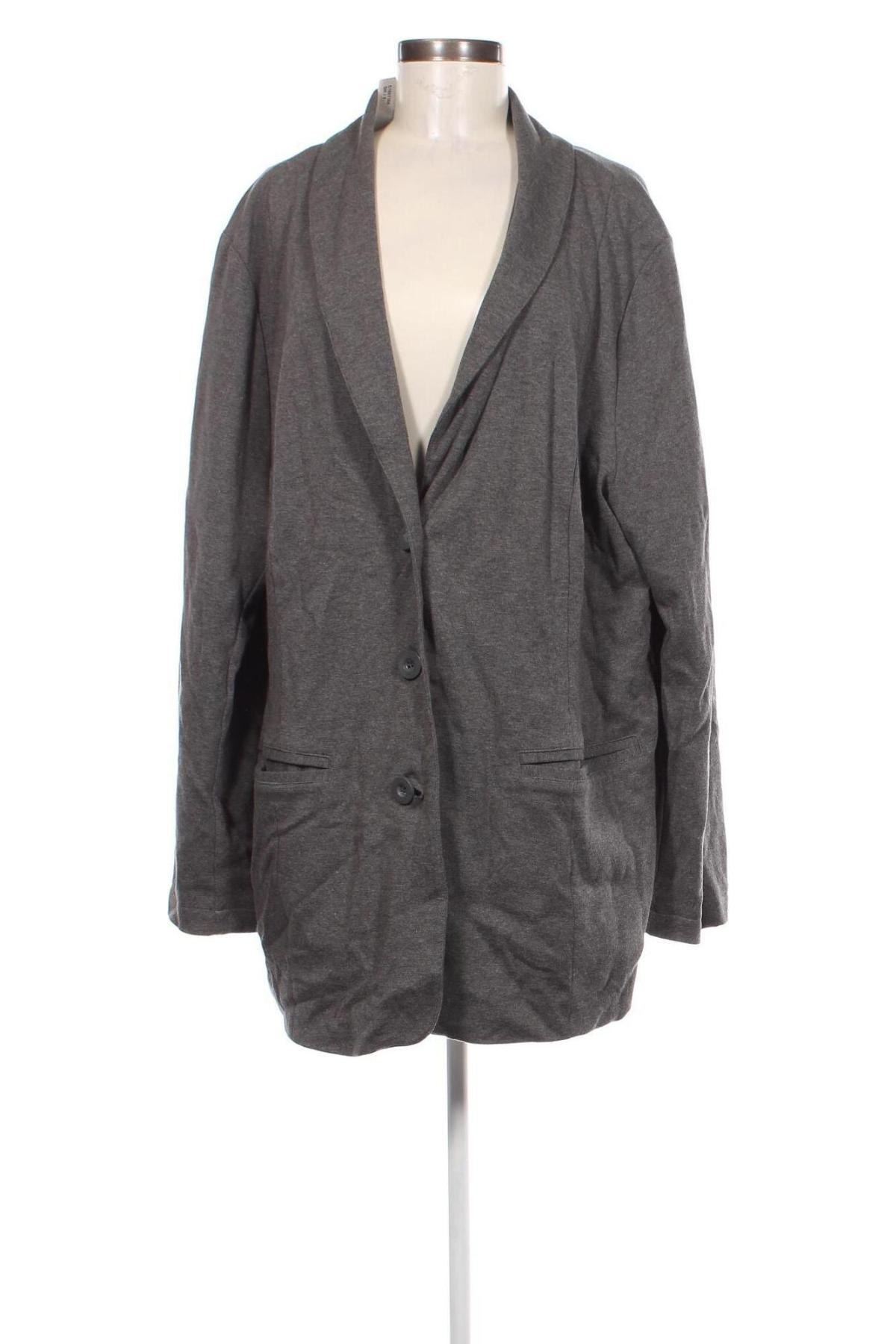 Damen Blazer Ulla Popken, Größe 3XL, Farbe Grau, Preis 21,99 €