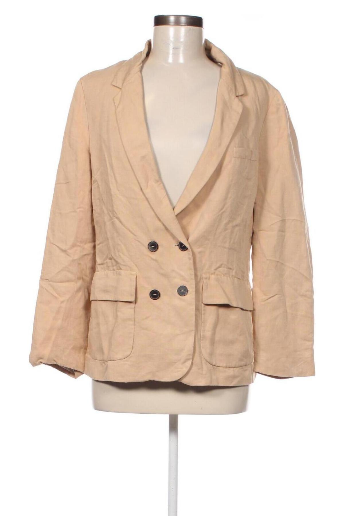 Damen Blazer Zara, Größe L, Farbe Beige, Preis € 33,79