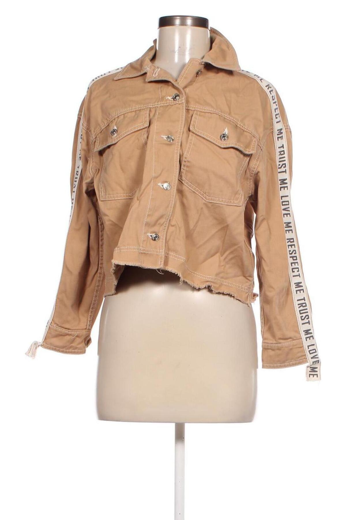 Damenjacke Bershka, Größe M, Farbe Beige, Preis € 12,99