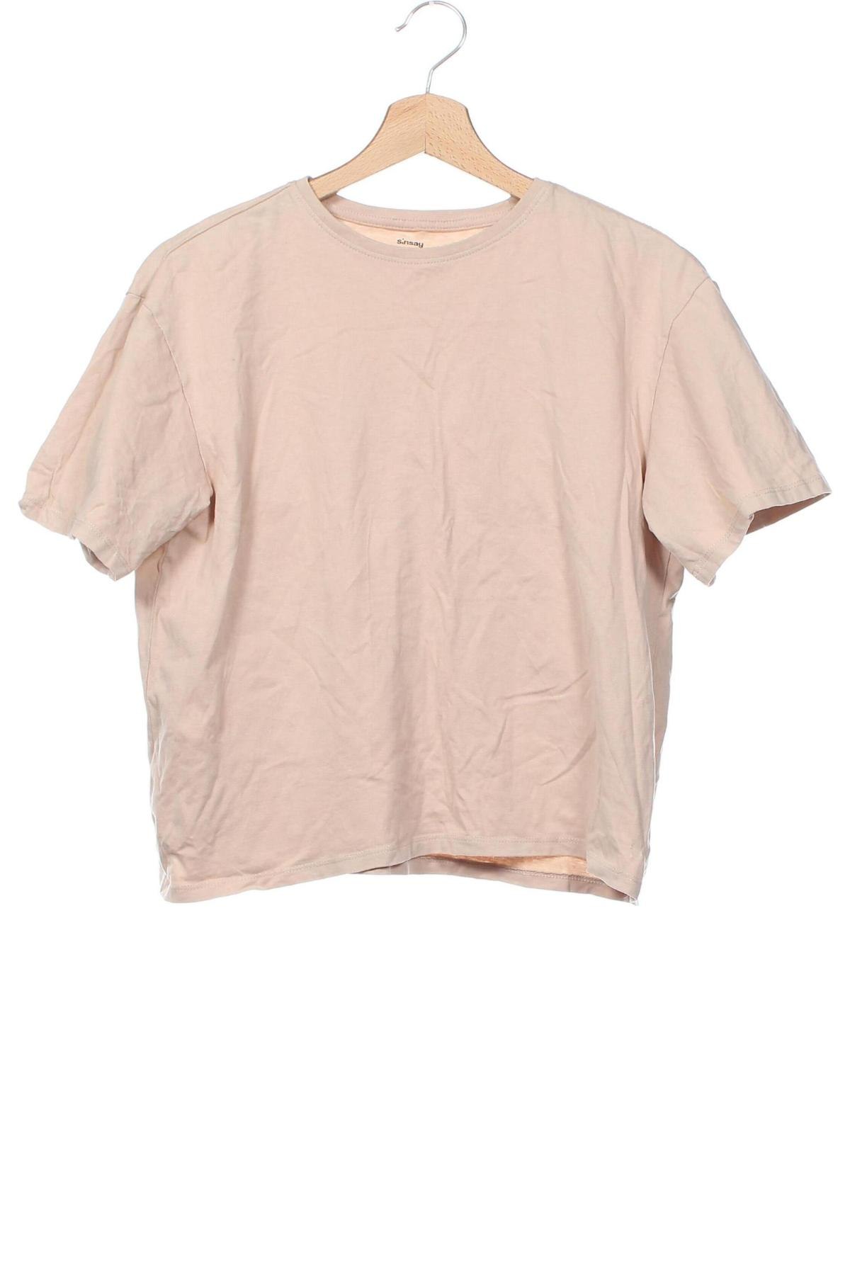 Kinder Shirt Sinsay, Größe 11-12y/ 152-158 cm, Farbe Beige, Preis € 2,99