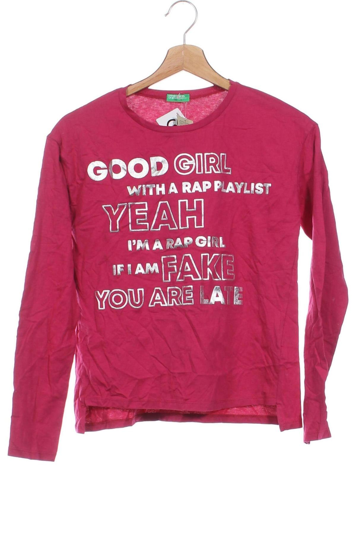 Kinder Shirt United Colors Of Benetton, Größe 11-12y/ 152-158 cm, Farbe Rosa, Preis 17,99 €