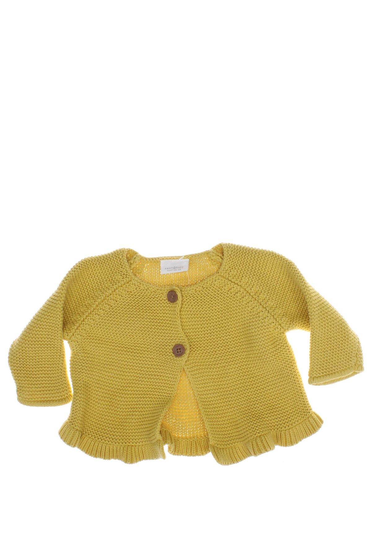 Kinder Strickjacke Next, Größe 3-6m/ 62-68 cm, Farbe Gelb, Preis 12,79 €