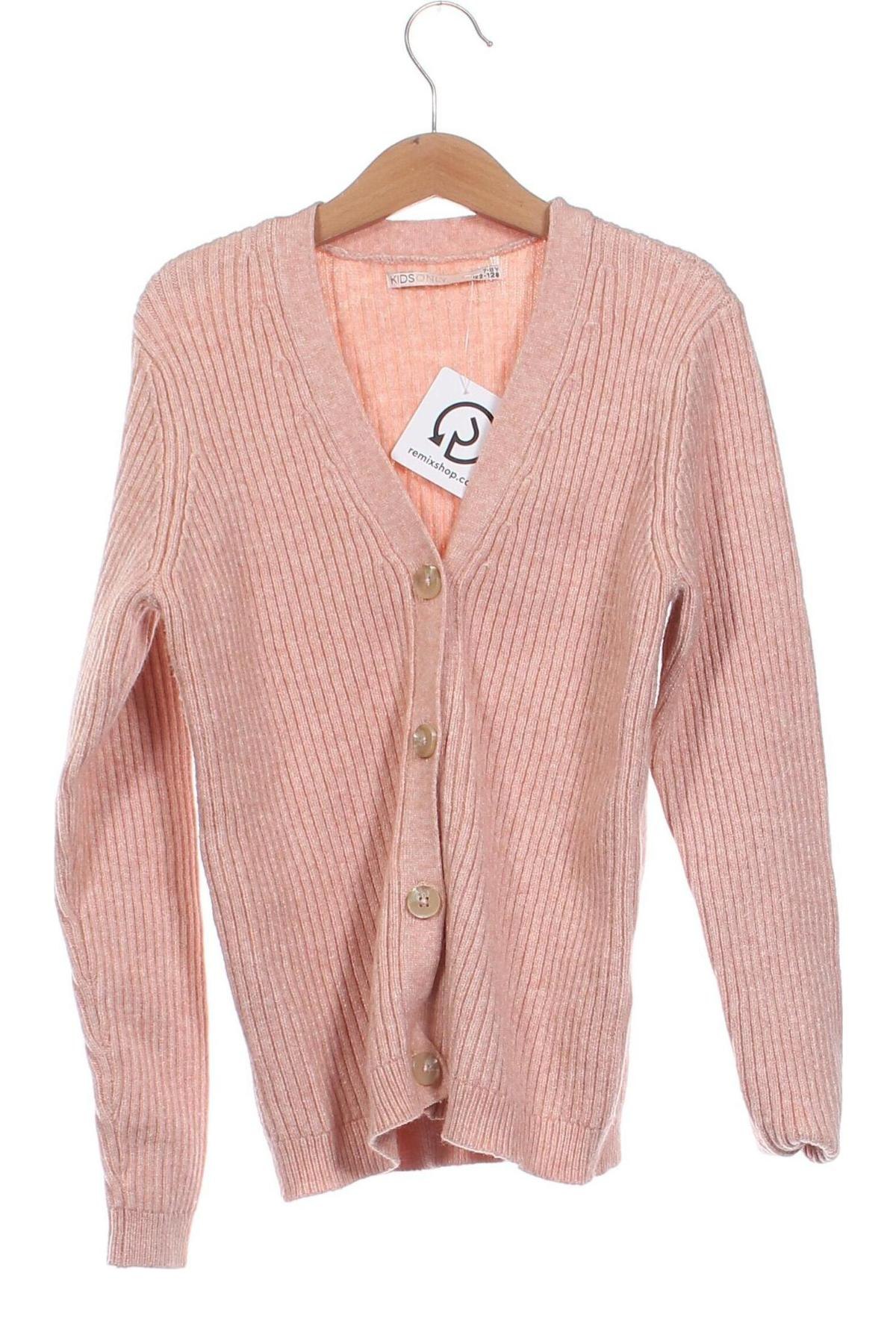 Kinder Strickjacke ONLY Kids, Größe 6-7y/ 122-128 cm, Farbe Aschrosa, Preis 27,70 €