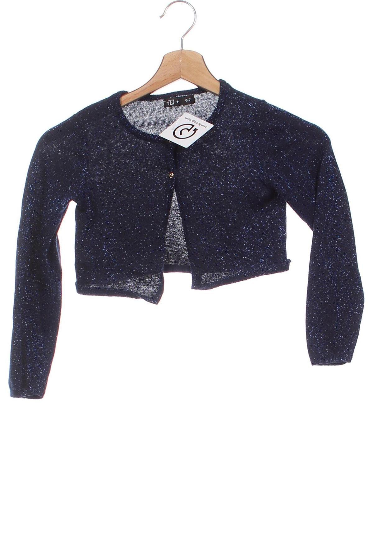 Kinder Strickjacke Tex, Größe 6-7y/ 122-128 cm, Farbe Blau, Preis € 16,44