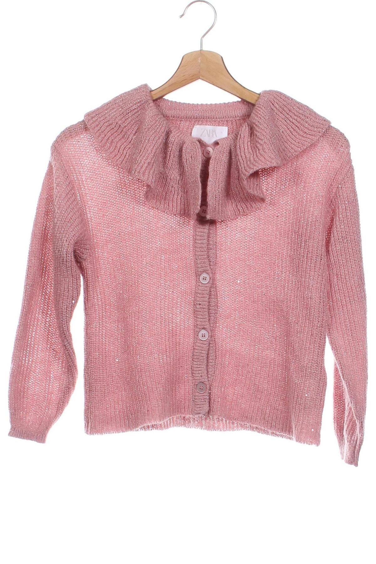 Kinder Strickjacke Zara, Größe 8-9y/ 134-140 cm, Farbe Aschrosa, Preis 12,79 €