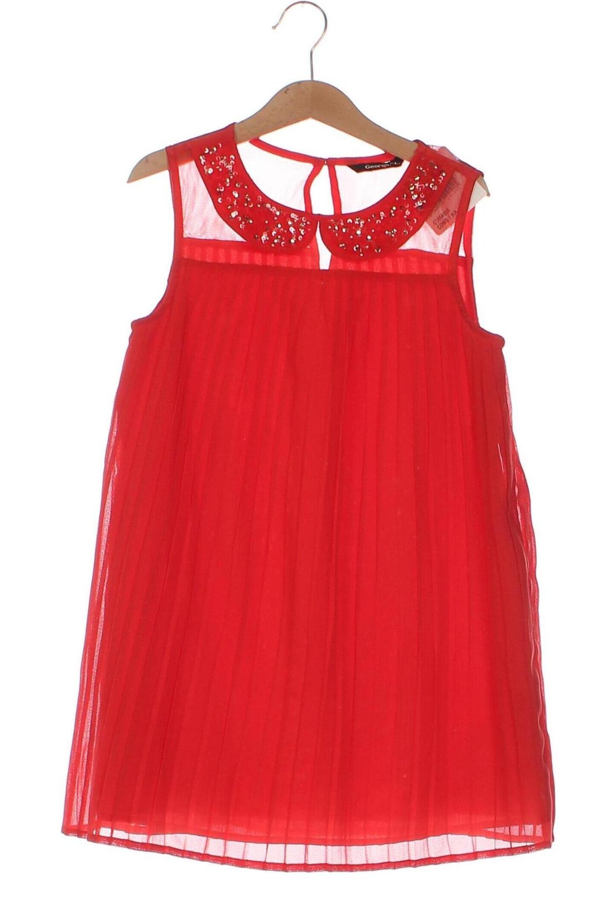 Kinderkleid George, Größe 7-8y/ 128-134 cm, Farbe Rot, Preis € 7,99