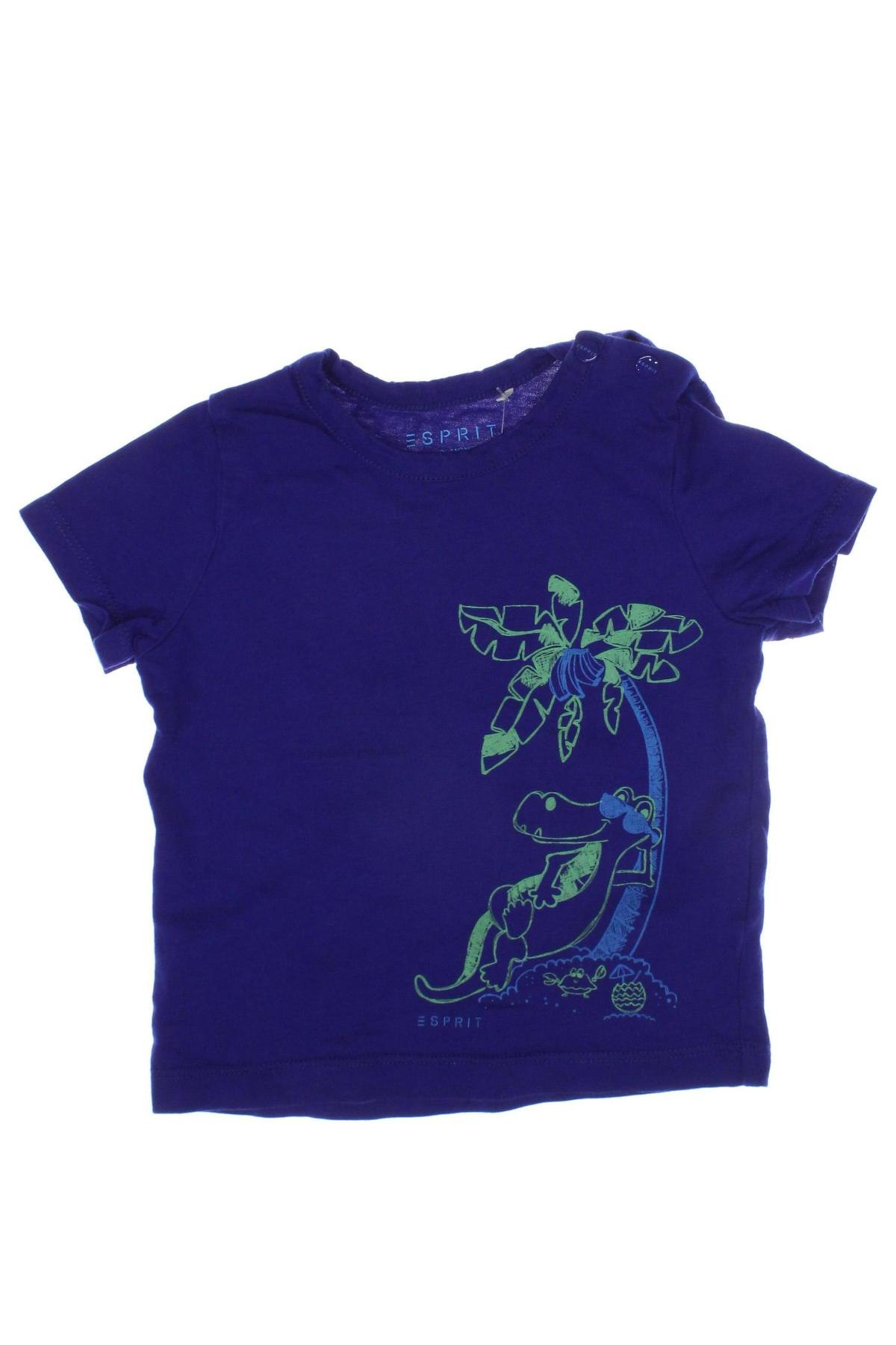 Dziecięcy T-shirt Esprit, Rozmiar 6-9m/ 68-74 cm, Kolor Niebieski, Cena 21,99 zł