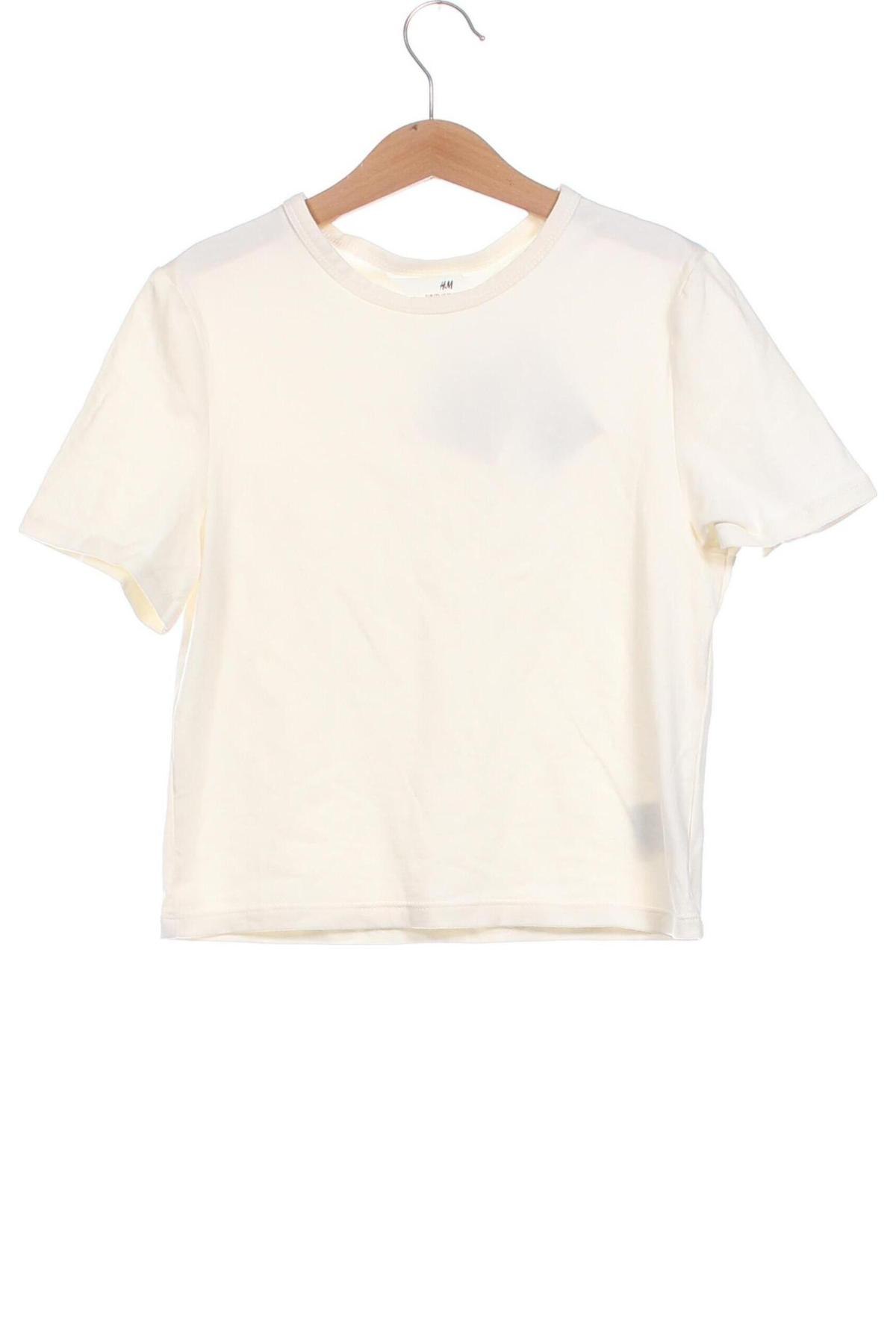 Dziecięcy T-shirt H&M, Rozmiar 14-15y/ 168-170 cm, Kolor ecru, Cena 16,99 zł