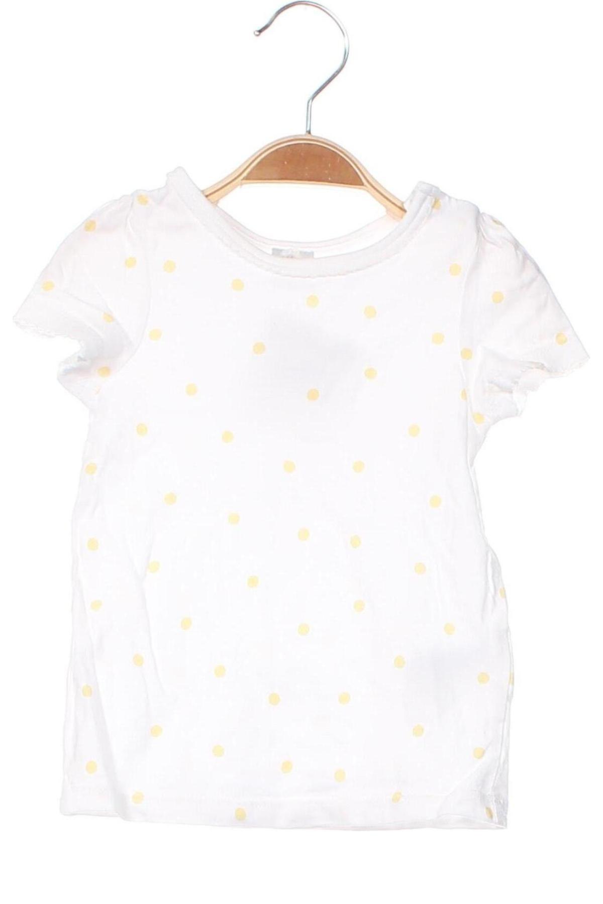 Tricou pentru copii H&M, Mărime 9-12m/ 74-80 cm, Culoare Alb, Preț 18,99 Lei