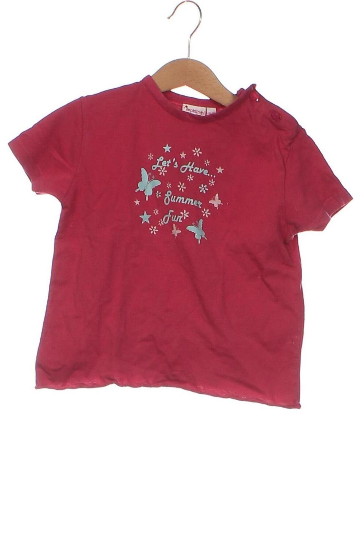 Dziecięcy T-shirt Impidimpi, Rozmiar 18-24m/ 86-98 cm, Kolor Różowy, Cena 16,99 zł