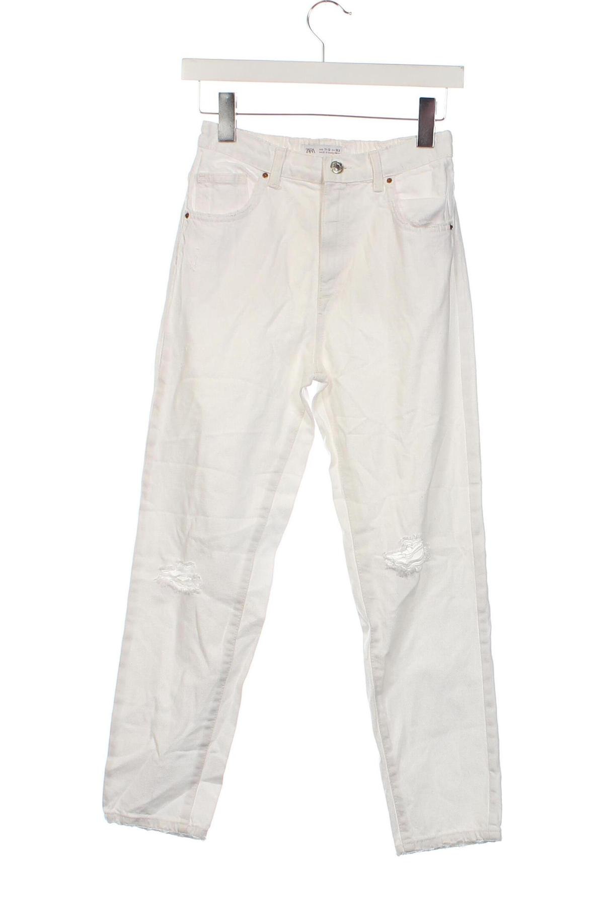 Kinderjeans Zara, Größe 10-11y/ 146-152 cm, Farbe Weiß, Preis € 12,79