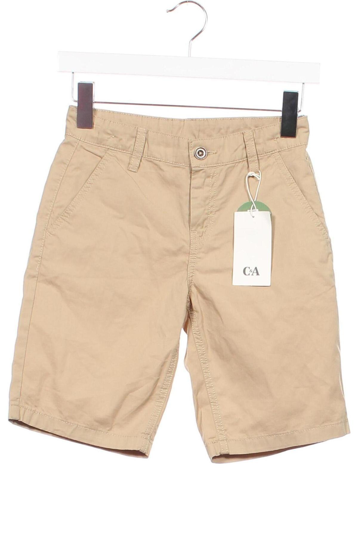 Kinder Shorts C&A, Größe 9-10y/ 140-146 cm, Farbe Beige, Preis 7,49 €