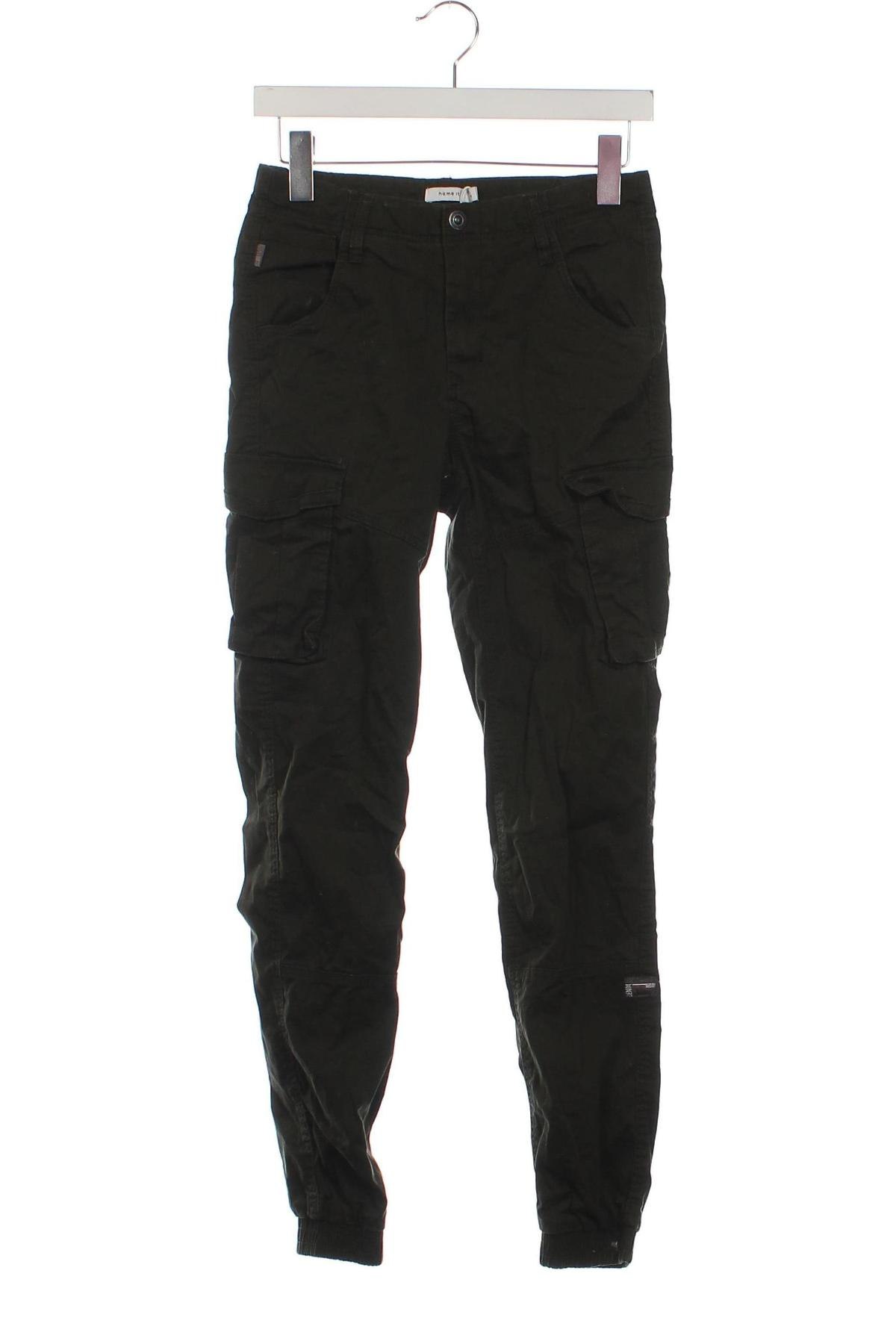 Pantaloni pentru copii Name It, Mărime 12-13y/ 158-164 cm, Culoare Verde, Preț 45,99 Lei