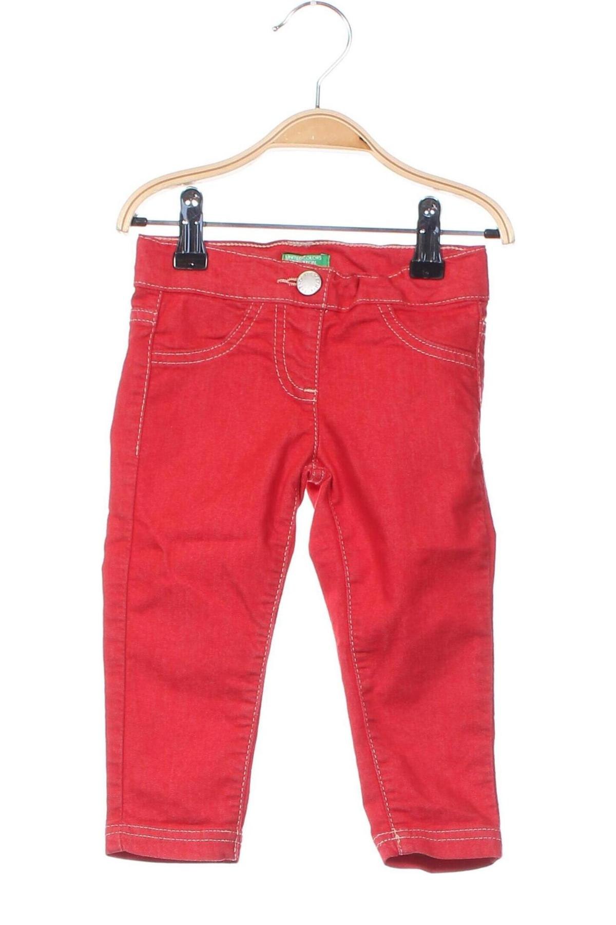 Pantaloni pentru copii United Colors Of Benetton, Mărime 12-18m/ 80-86 cm, Culoare Roșu, Preț 38,99 Lei