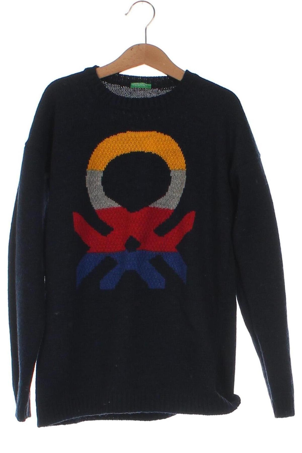 Dziecięcy sweter United Colors Of Benetton, Rozmiar 11-12y/ 152-158 cm, Kolor Niebieski, Cena 35,99 zł