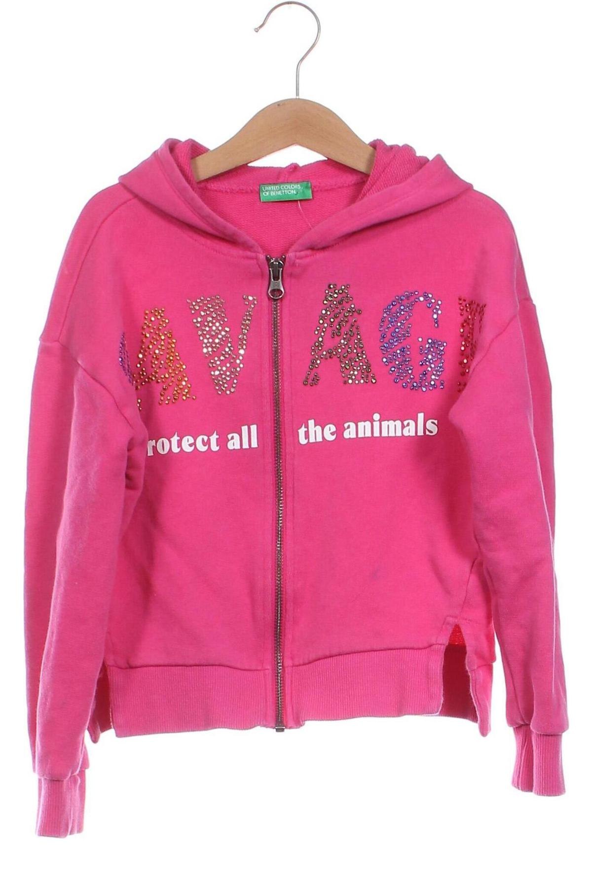 Kinder Sweatshirts United Colors Of Benetton, Größe 7-8y/ 128-134 cm, Farbe Rosa, Preis 11,76 €