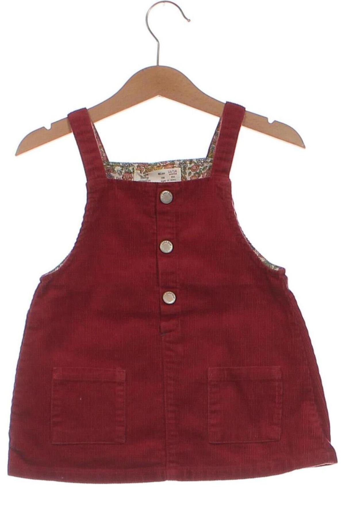 Detské šaty s trákmi  Zara, Veľkosť 12-18m/ 80-86 cm, Farba Červená, Cena  7,95 €