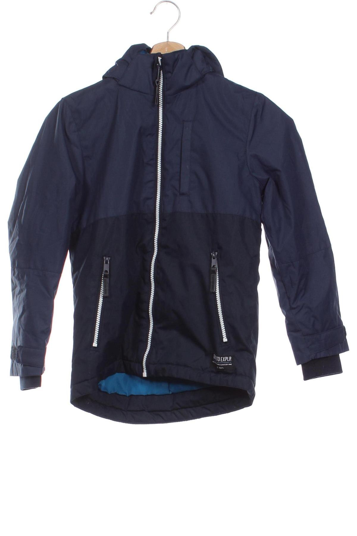 Kinderjacke für Wintersport H&M, Größe 7-8y/ 128-134 cm, Farbe Blau, Preis 13,00 €