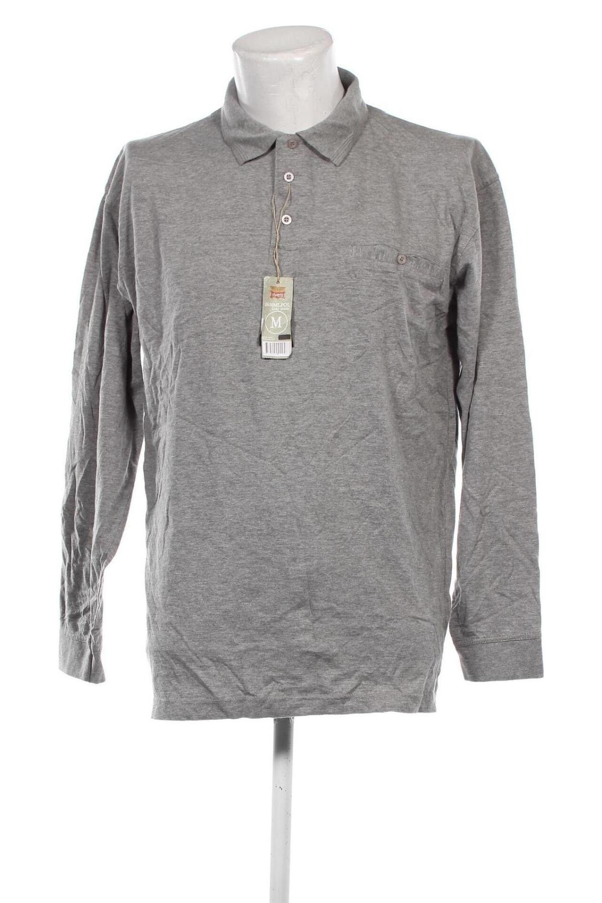 Herren Shirt Rivers, Größe M, Farbe Grau, Preis 9,99 €