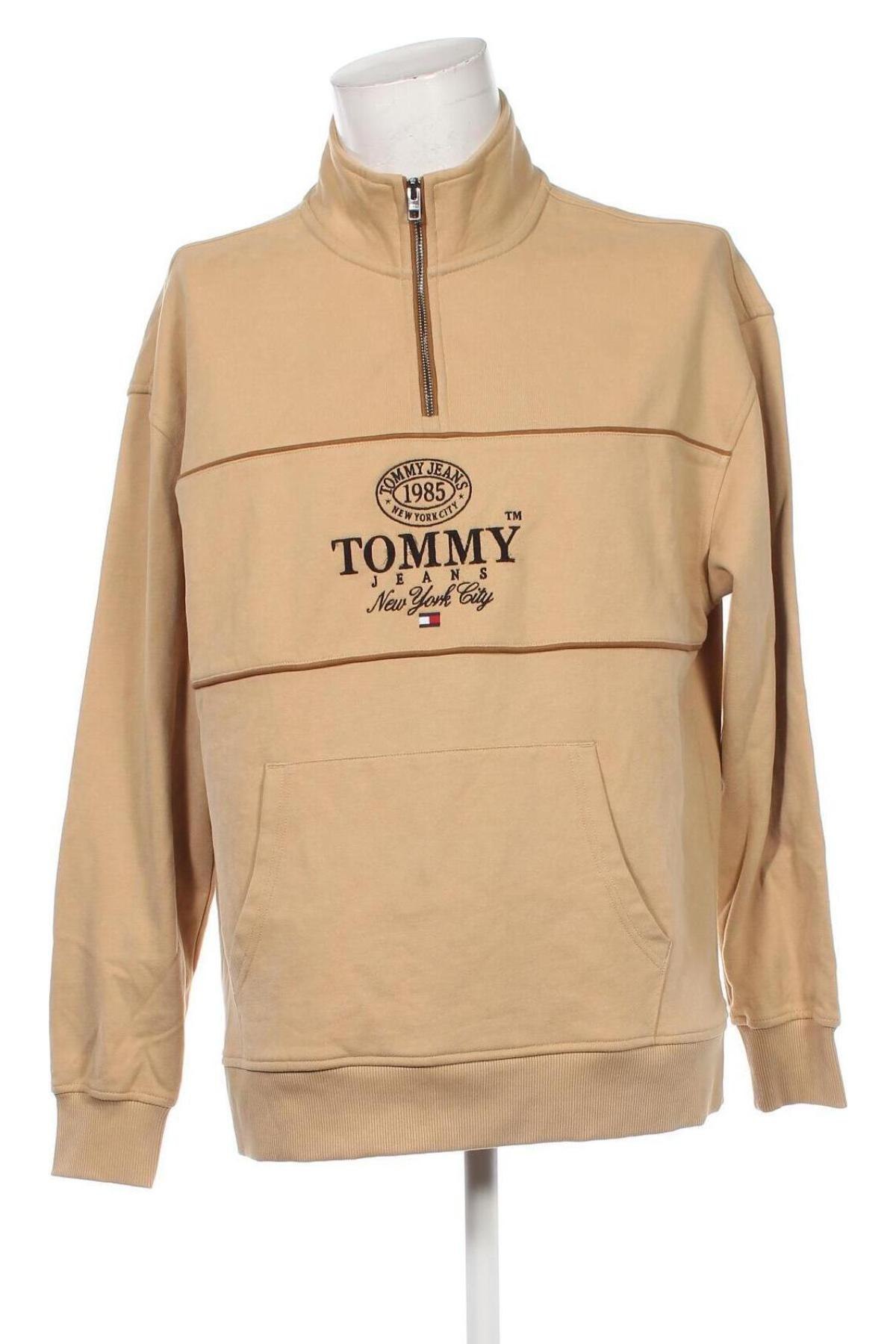 Bluză de bărbați Tommy Jeans, Mărime L, Culoare Bej, Preț 378,99 Lei