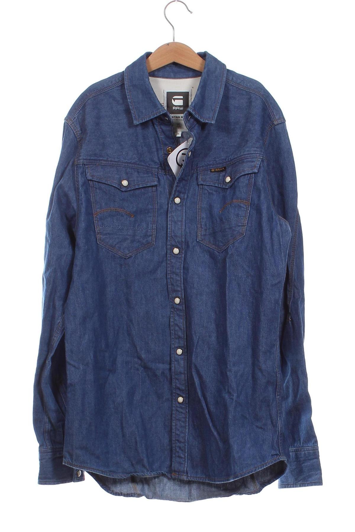 Herrenhemd G-Star Raw, Größe M, Farbe Blau, Preis 52,29 €