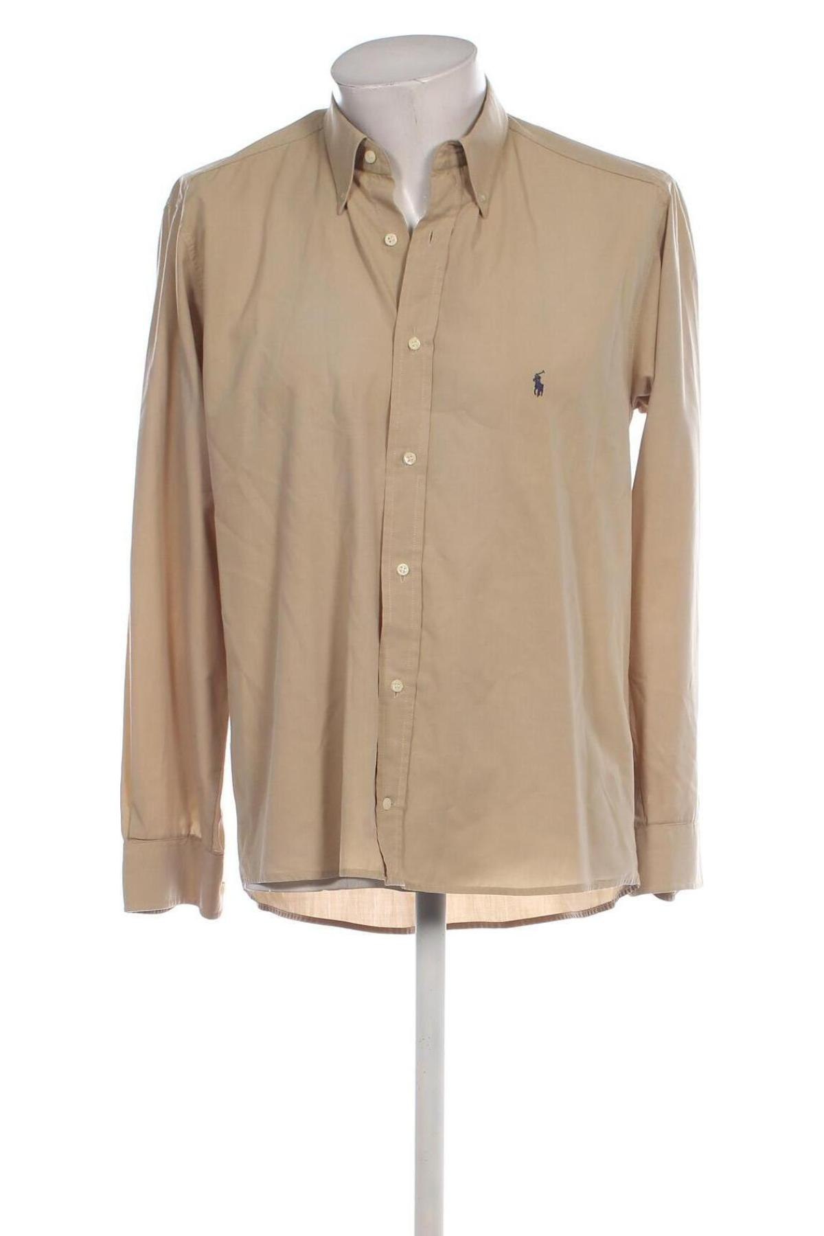 Herrenhemd Ralph Lauren, Größe M, Farbe Beige, Preis € 40,49