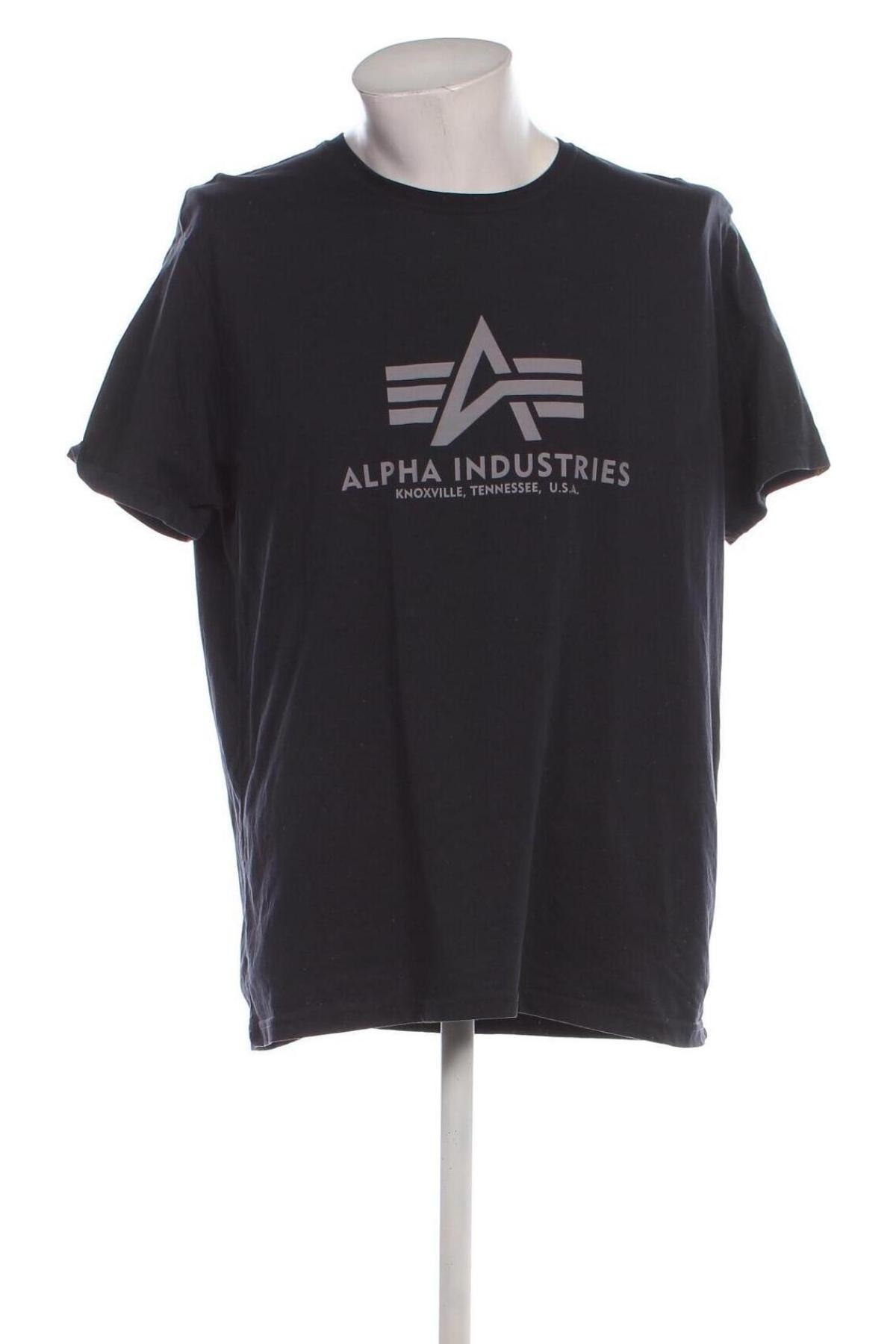 Ανδρικό t-shirt Alpha Industries, Μέγεθος XXL, Χρώμα Μπλέ, Τιμή 24,99 €