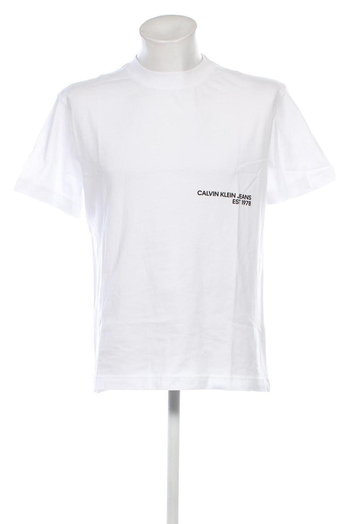 Herren T-Shirt Calvin Klein Jeans, Größe S, Farbe Weiß, Preis € 57,49