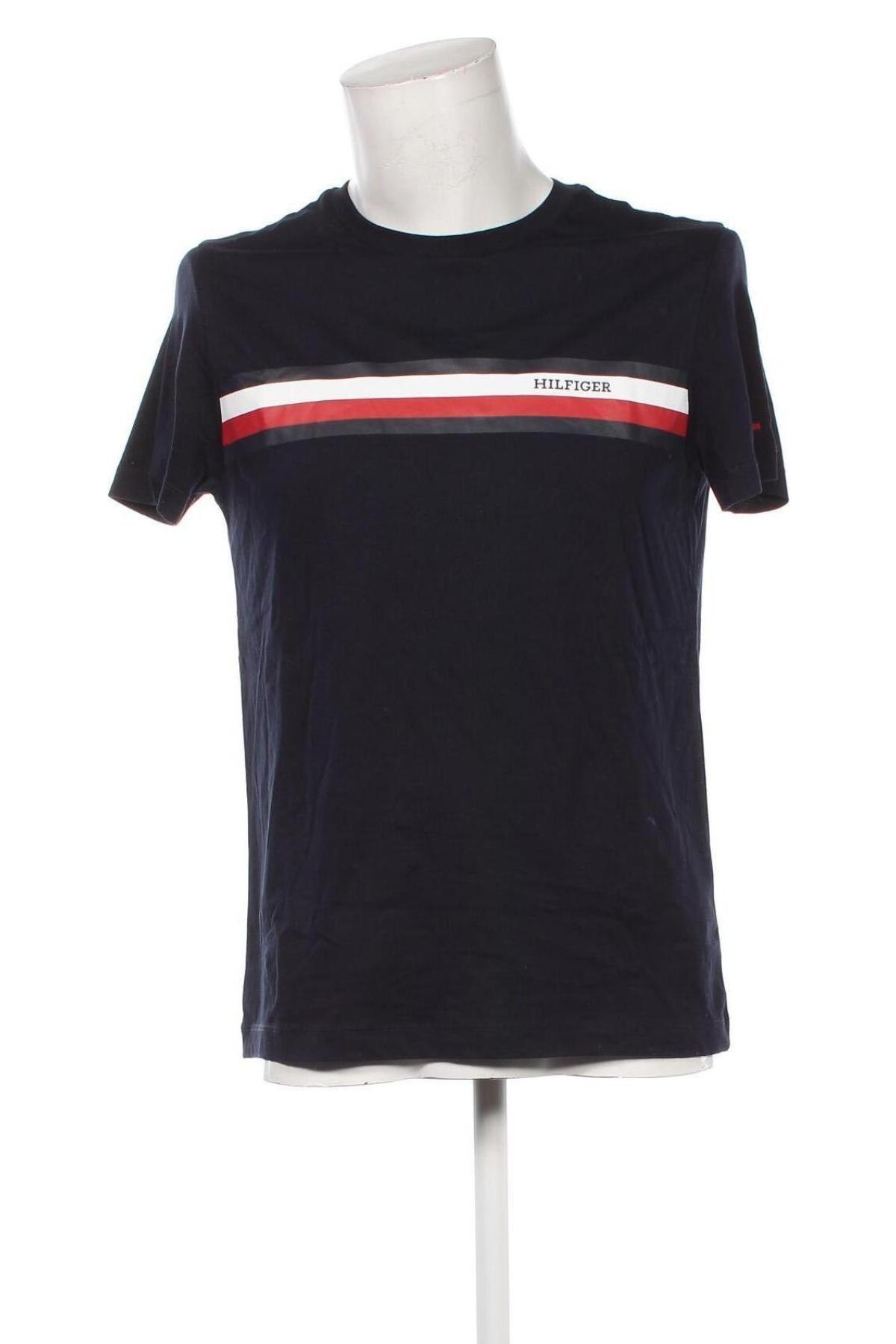 Męski T-shirt Tommy Hilfiger, Rozmiar L, Kolor Niebieski, Cena 262,99 zł