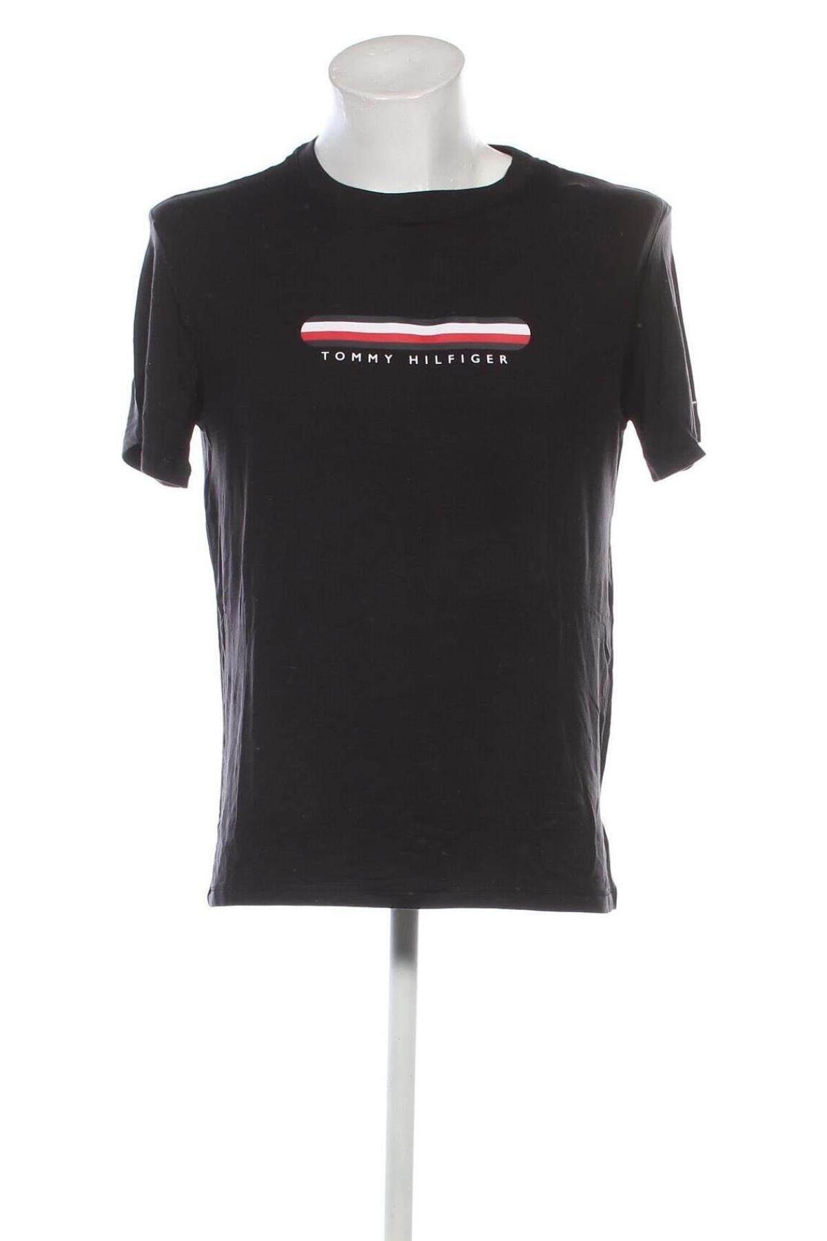 Ανδρικό t-shirt Tommy Hilfiger, Μέγεθος M, Χρώμα Μαύρο, Τιμή 35,99 €