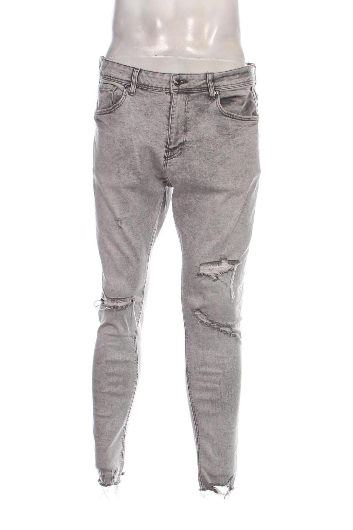 Herren Jeans Bershka, Größe L, Farbe Grau, Preis € 8,99