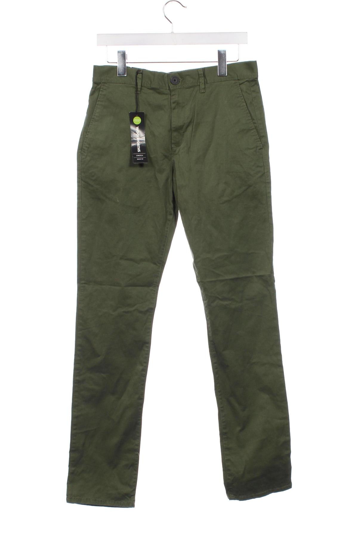 Pantaloni de bărbați Woolworths, Mărime S, Culoare Verde, Preț 106,99 Lei