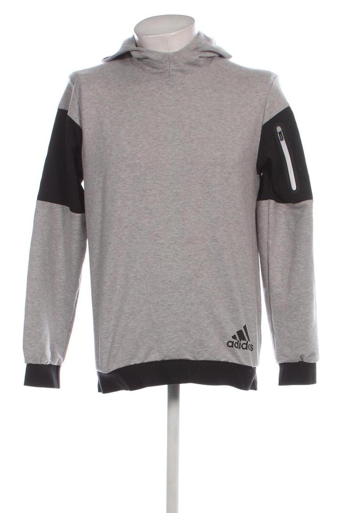 Herren Sweatshirt Adidas, Größe M, Farbe Grau, Preis 28,99 €