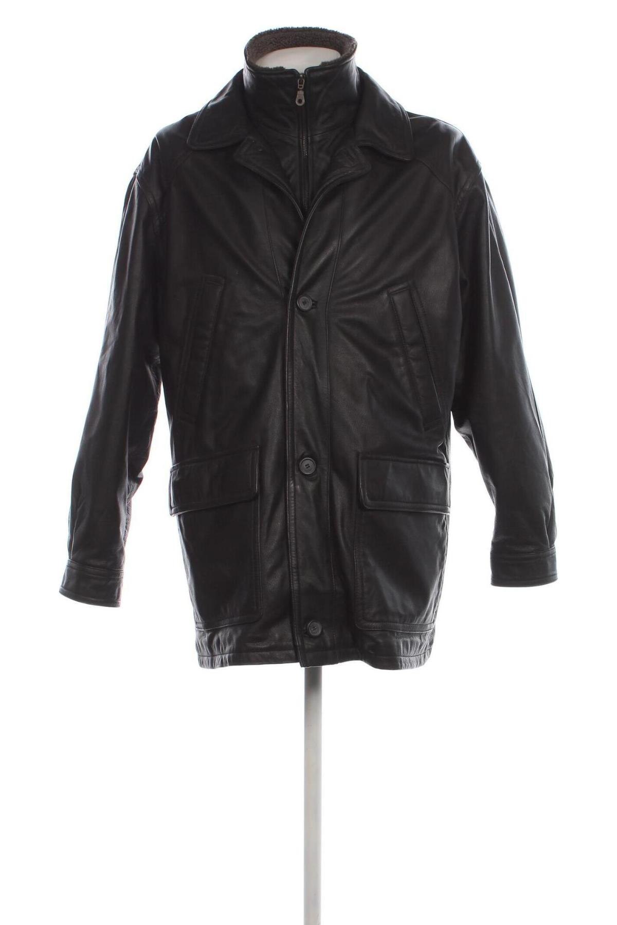 Herren Lederjacke Berto Lucci, Größe L, Farbe Schwarz, Preis € 43,99