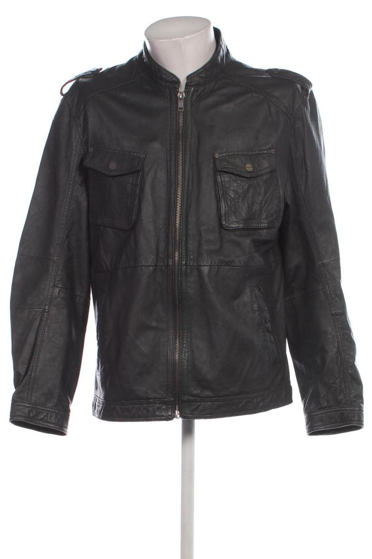 Herren Lederjacke Pepe Jeans, Größe XL, Farbe Grau, Preis 63,99 €