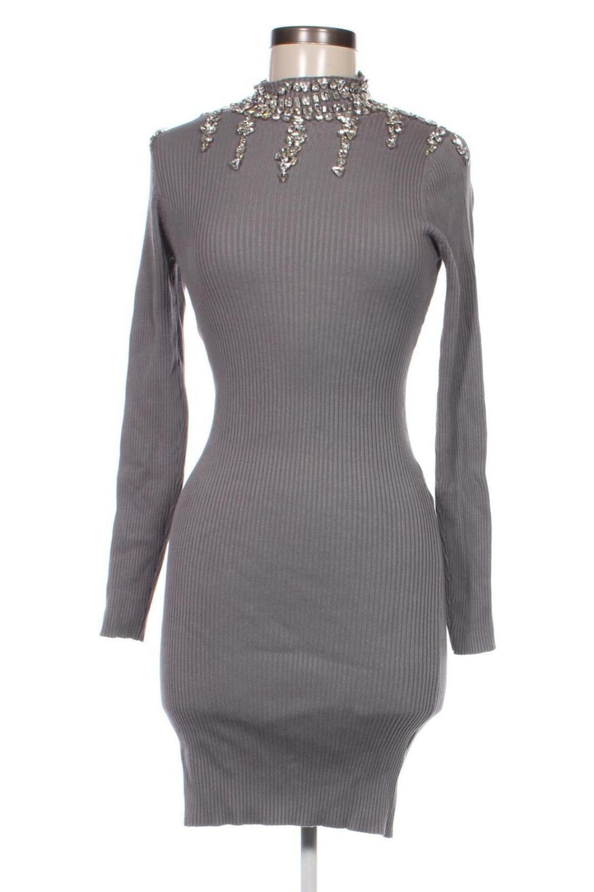 Kleid Tally Weijl, Größe M, Farbe Grau, Preis 9,49 €