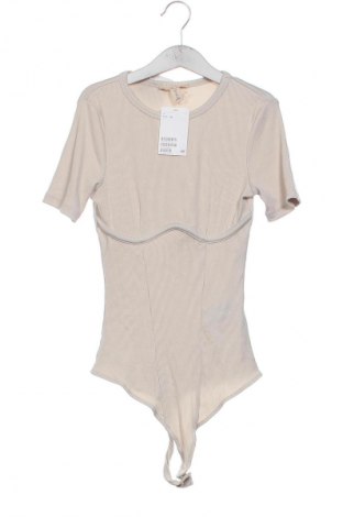 Дамска блуза - боди H&M, Размер XS, Цвят Бежов, Цена 31,00 лв.