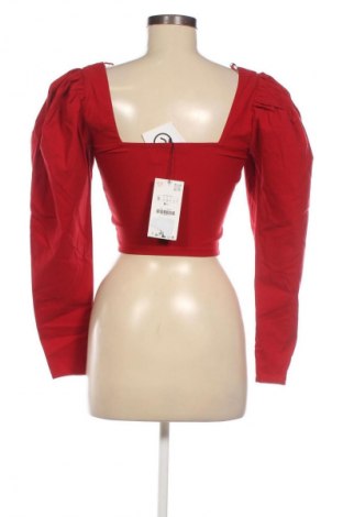 Дамска блуза Zara, Размер S, Цвят Червен, Цена 43,99 лв.