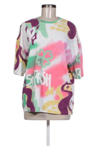 Damen T-Shirt Bershka, Größe S, Farbe Mehrfarbig, Preis 8,75 €