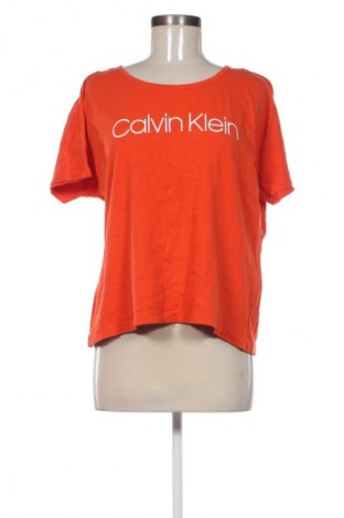 Damen T-Shirt Calvin Klein, Größe L, Farbe Orange, Preis 17,39 €
