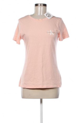Damski T-shirt Calvin Klein Jeans, Rozmiar M, Kolor Różowy, Cena 78,16 zł