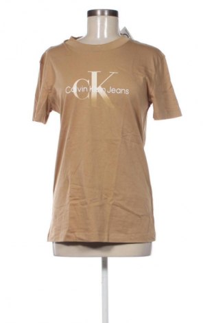 Tricou de femei Calvin Klein Jeans, Mărime L, Culoare Bej, Preț 265,99 Lei