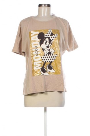 Damen T-Shirt Stradivarius, Größe L, Farbe Beige, Preis 8,70 €